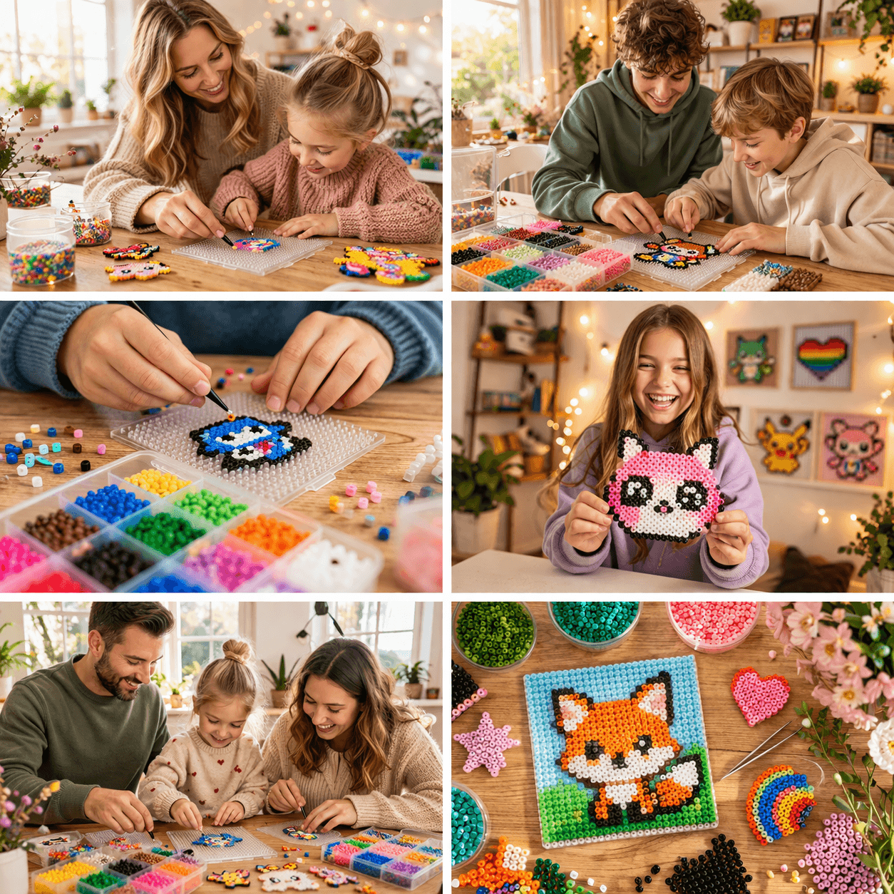 Eksempel på et foto, der bliver omdannet til et perlemønster